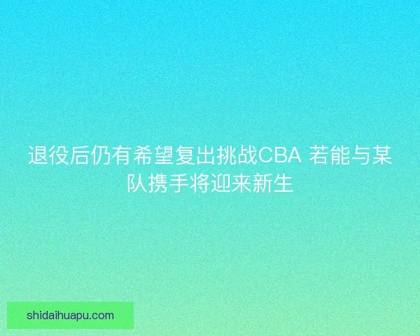 退役后仍有希望复出挑战CBA 若能与某队携手将迎来新生