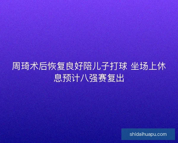 周琦术后恢复良好陪儿子打球 坐场上休息预计八强赛复出