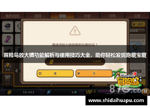 冒险岛放大镜功能解析与使用技巧大全，助你轻松发现隐藏宝藏